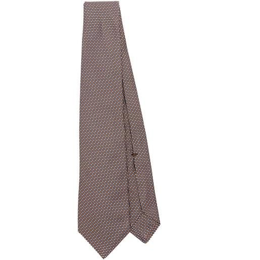 Kiton cravatta in seta - arancione