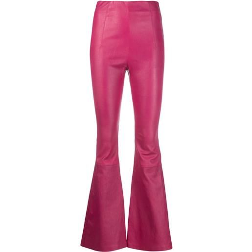 AMIRI pantaloni svasati a vita alta - rosa