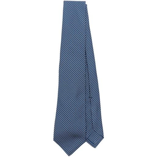 Kiton cravatta in seta - blu