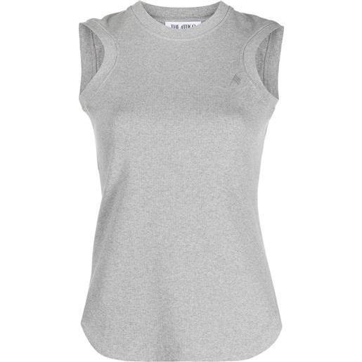 The Attico canotta reese a coste - grigio