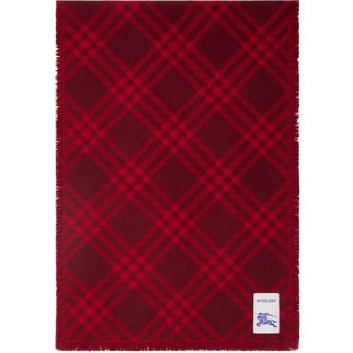 Burberry foulard a quadri - rosso