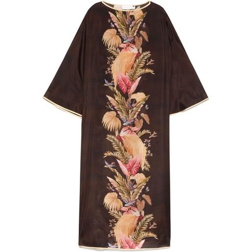 ZIMMERMANN abito midi ascension - marrone