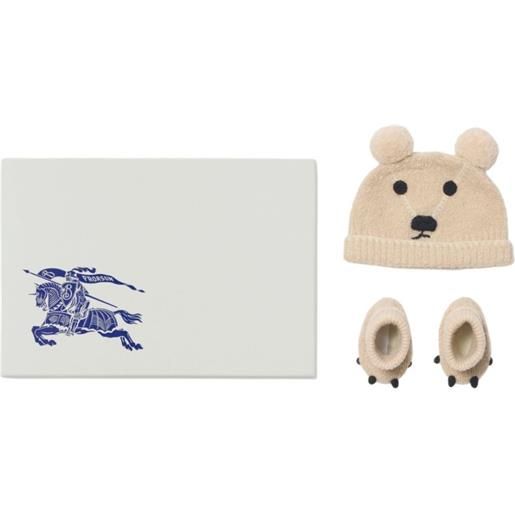 Burberry Kids berretto con ricamo logo - toni neutri
