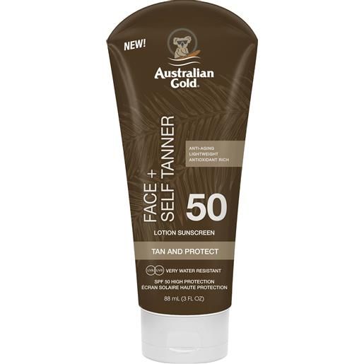Australian Gold face+ self tanner lotion spf50 88 ml