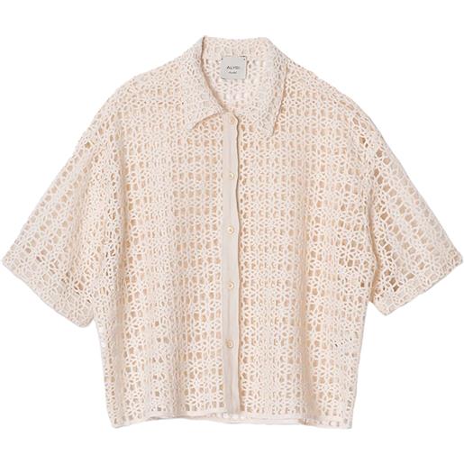 ALYSI 105217 camicia macrame cropped