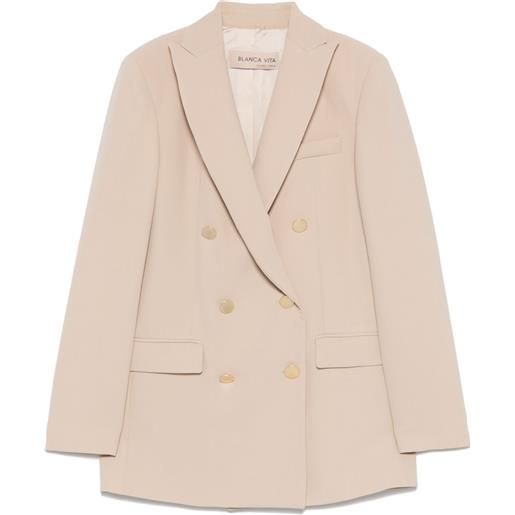 Blanca Vita blazer doppiopetto - toni neutri
