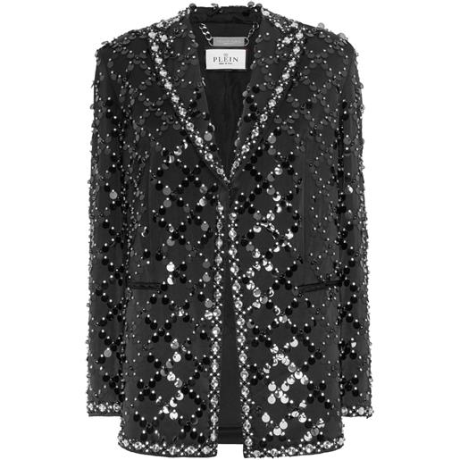 Philipp Plein blazer plein paillettes - nero