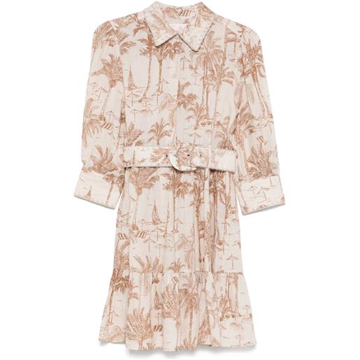 MC2 Saint Barth abito corto in lino - toni neutri