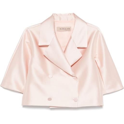 Blanca Vita blazer in raso - toni neutri