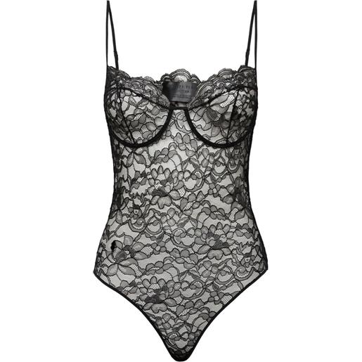 Philipp Plein body in pizzo - nero