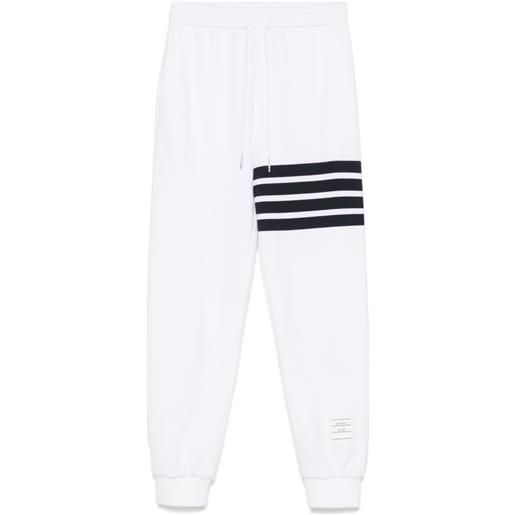 Thom Browne pantaloni sportivi con dettaglio a 4 righe - bianco