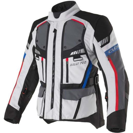 Clover giacca moto Clover rally pro wp nero grigio blu rosso
