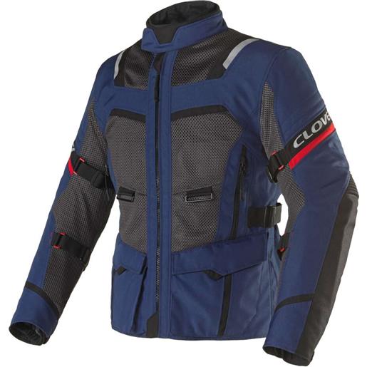 Clover giacca moto Clover ventouring 4 wp navy nero