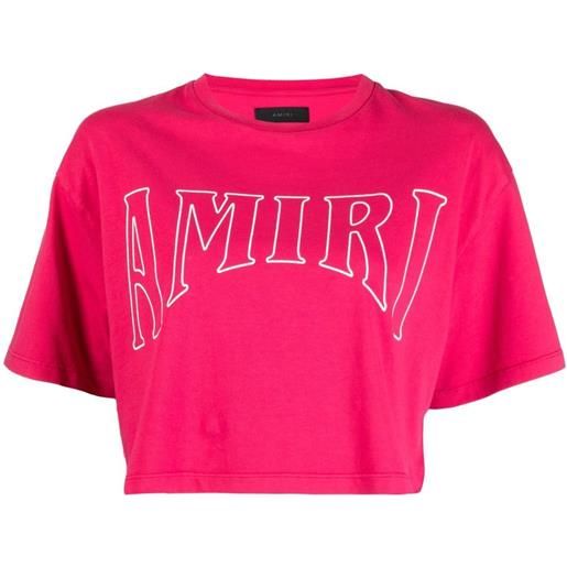 AMIRI t-shirt crop con stampa - rosa
