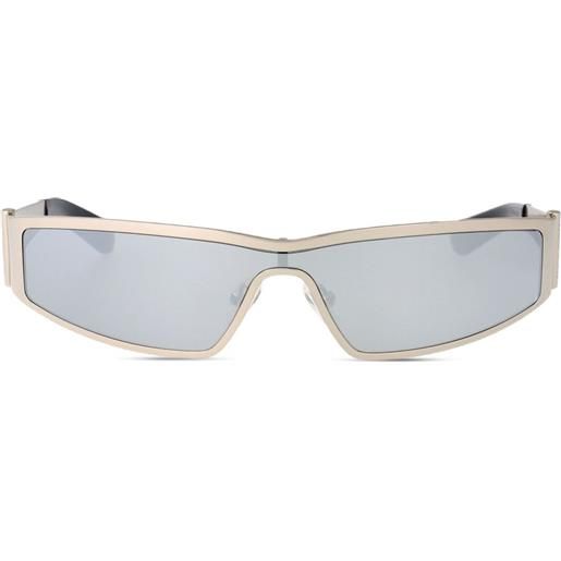 Alexander McQueen Eyewear occhiali da sole con design geometrico - argento