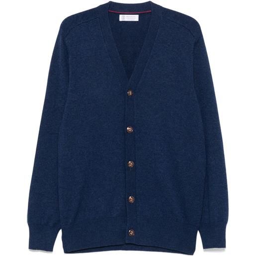 Brunello Cucinelli cardigan in cashmere - blu