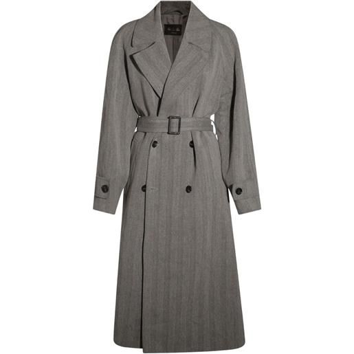 Loro Piana double-breasted trench coat - grigio
