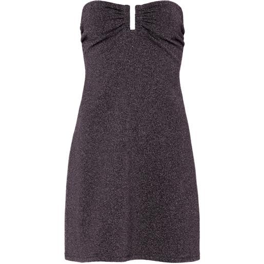 ERES abito bronzage corto senza spalline - effetto metallizzato