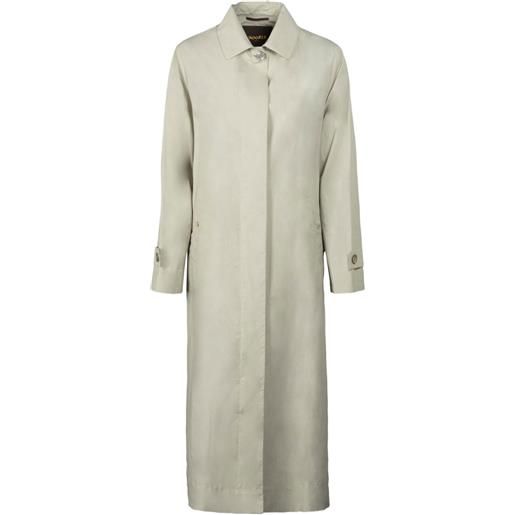 Moorer trench con bottoni - verde