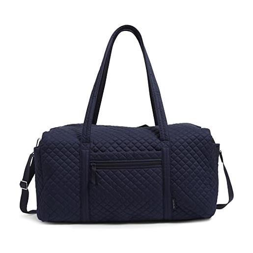 Vera Bradley borsone da viaggio grande da donna, taglia unica, vera marina. , taglia unica, borsone da viaggio grande in cotone