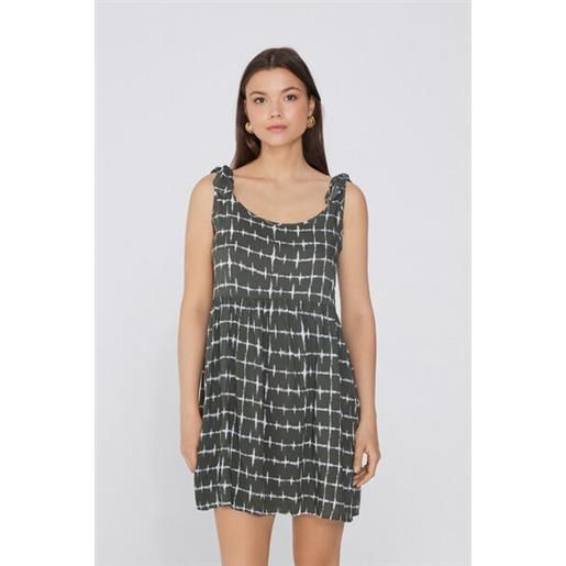 Tezenis vestito corto con nodi tela viscosa donna nero