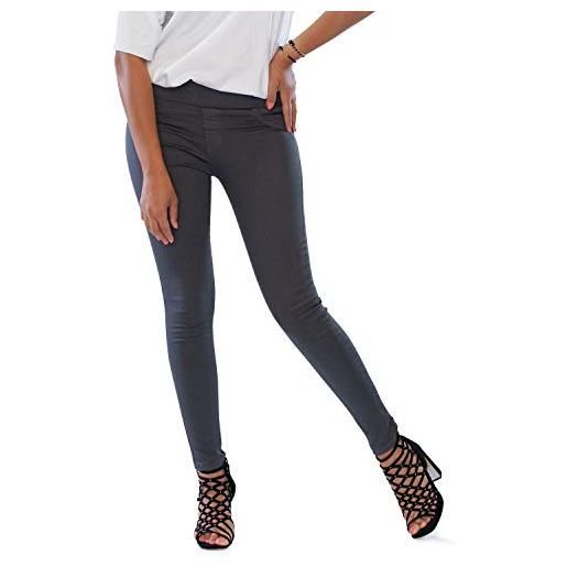 MAMAJEANS lima - jeggings vita alta, jeans da donna skinny elasticizzati. Massima comodità, relax e stile - made in italy (l, medio)