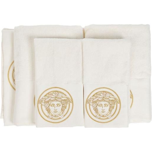 Versace asciugamani medusa (4 pezzi) - bianco