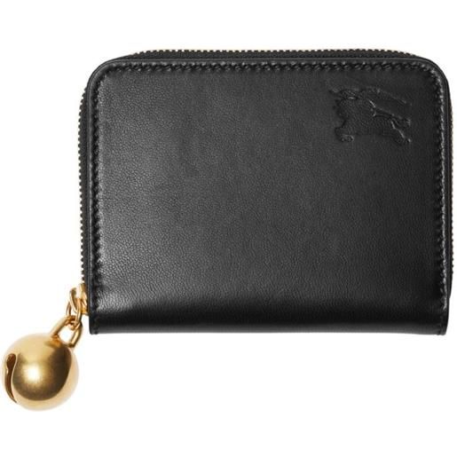 Burberry portafoglio ekd con ciondolo - nero