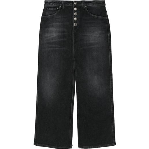 DONDUP gonna midi denim - nero