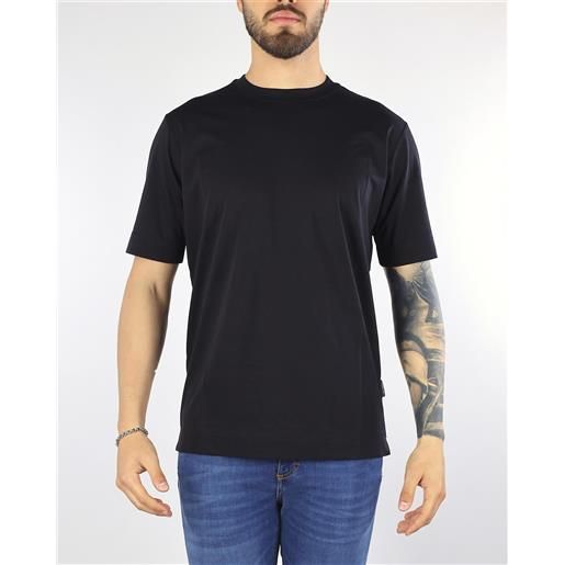 YES LONDON t-shirt nero in cotone elasticizzato