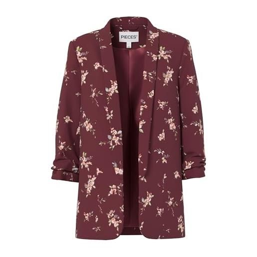Pieces pcbosella 3/4 stampato blazer noos bc, nero, l