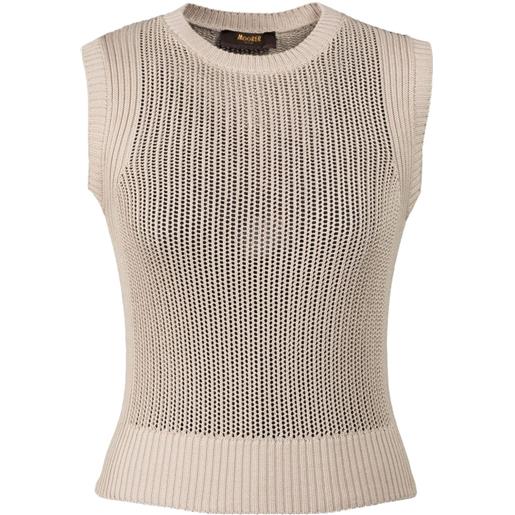 Moorer top in cotone - toni neutri