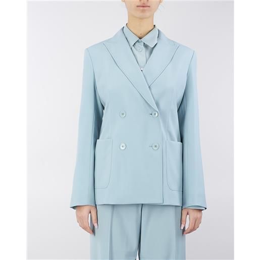 MAX MARA WEEKEND blazer doppiopetto in tela di lana stretch