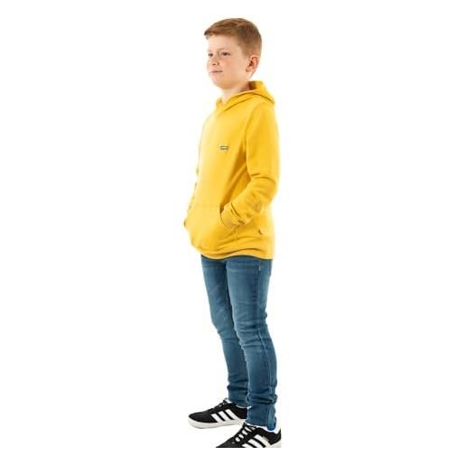 Levi's lvb mini batwing pull over hoo 9ek422 felpa con cappuccio, giallo tuorlo, 10 anni bambino