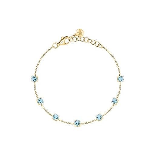 Morellato bracciale donna in argento 925% riciclato con zirconi, collezione tesori, idee regalo donna