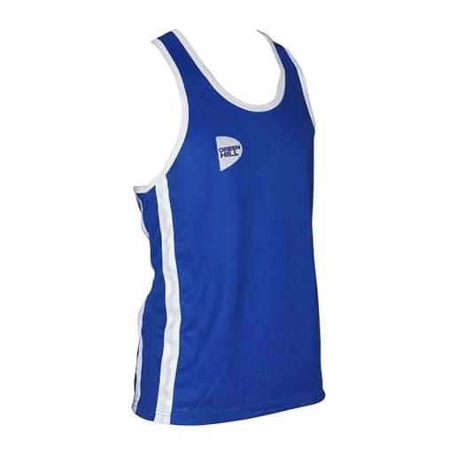 GREEN HILL elite canotta da boxe canottiera pugilato blu rossa boxing vest (m, rosso)