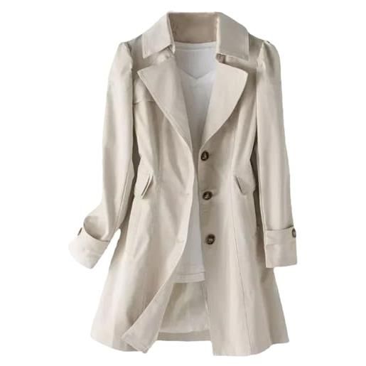 Generic trench da donna casual lungo top per le donne, beige, xxl tall