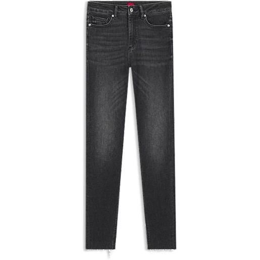 HUGO jeans skinny fit in denim super stretch grigio scuro, grigio scuro