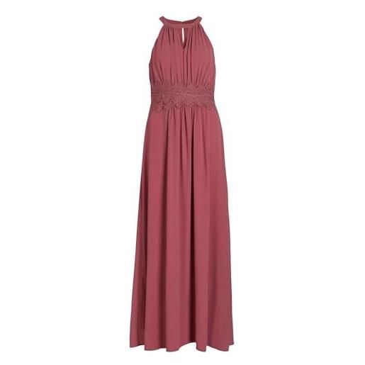 Vila vimilina noos-maxi dress abito da sera, rosa mesa. Dettagli: elastico, 44 donna