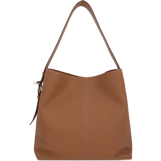 Alexander McQueen borsa a spalla t-bar sling - marrone