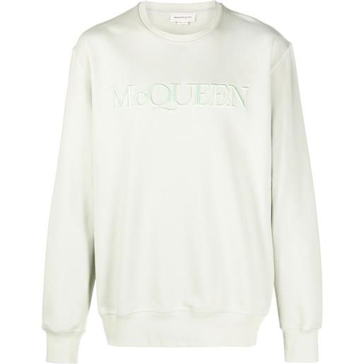 Alexander McQueen felpa con ricamo - verde