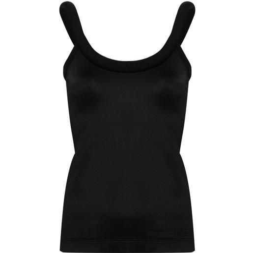 Alexander McQueen top con dettaglio 3d - nero