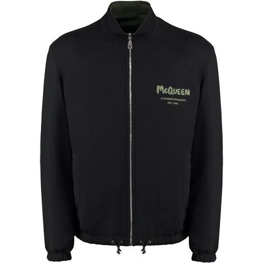 Alexander McQueen bomber reversibile graffiti - verde