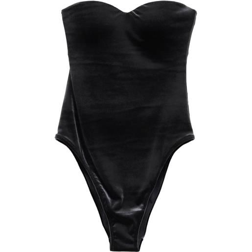 Balenciaga costume intero con scollo a cuore - nero