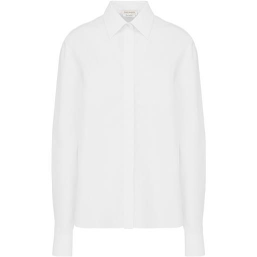 Alexander McQueen camicia con colletto a punta - bianco