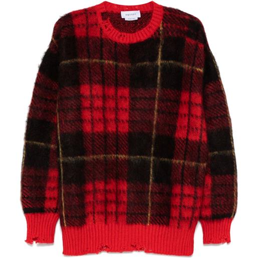 Alexander McQueen maglione tartan - rosso