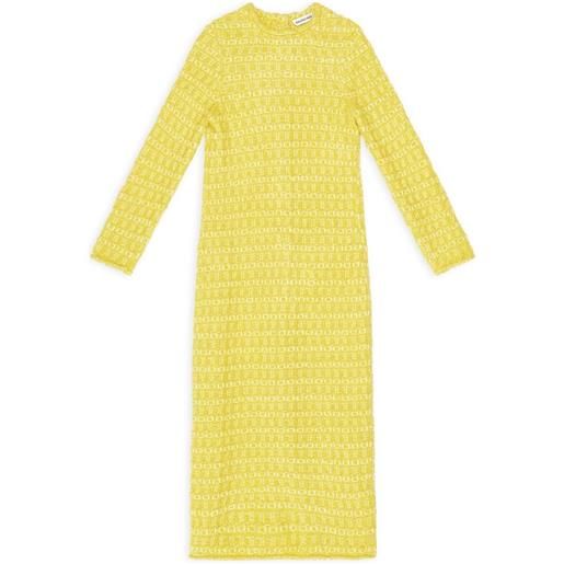 Balenciaga abito midi a matita - giallo