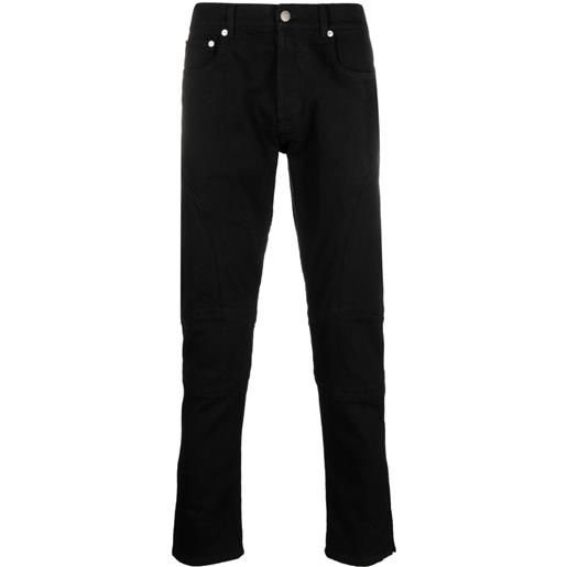 Alexander McQueen jeans skinny a vita media - nero
