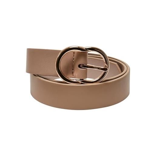 Urban classics cintura donna in pelle sintetica con cinghia in metallo, cintura disponibile in diversi colori, lunghezza 95 cm, 105 cm, 115 cm e 125 cm