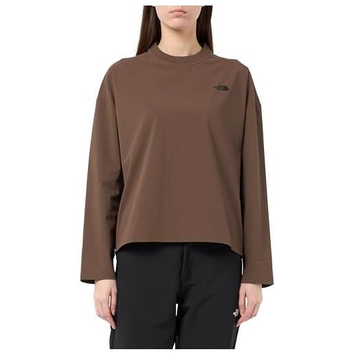 The North Face nf0a89h21oi1 w woven shirt maglia lunga donna smokey brown taglia m